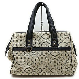 Louis Vuitton Blue Monogram Mini Lin Josephine GM Speedy Boston 861549