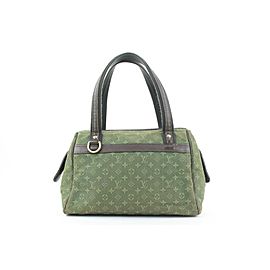 Louis Vuitton Green Khaki Monogram Mini Lin Josephine PM Boston Speedy Bag 862815