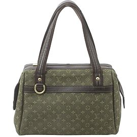 Louis Vuitton Khaki Green Monogram Mini Lin Josephine PM Boston Speedy Bag 861933