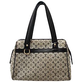 Louis Vuitton Monogram Mini Lin Josephine PM Navy Blue Boston Speedy 860718