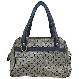 Louis Vuitton Blue Monogram Mini Lin Josephine PM Boston Speedy 861745