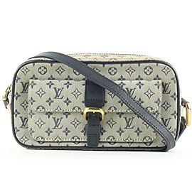 Louis Vuitton Navy Monogram Mini Lin Juliette MM Crossbody Bag 180lvs28