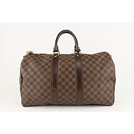 Louis Vuitton Damier Ebene Keepall 45 Boston Duffle Bag 1112lv53