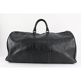 Louis Vuitton Black Epi Leather Noir Keepall 60 2lv1105