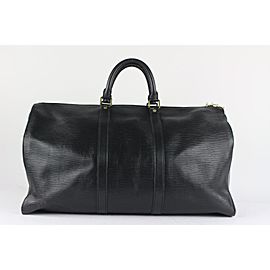 Louis Vuitton Black Epi Leather Noir Keepall 50 5LV1013