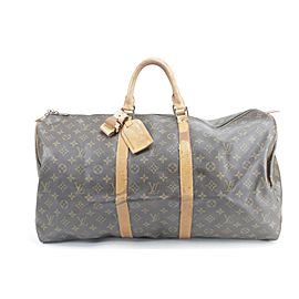 Louis Vuitton Keepall Duffle 55 Monogram 6lk0115 Brown Coated Canvas Weekend/Travel Bag