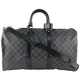 Louis Vuitton Damier Graphite Keepall Bandouliere 45 Strap Duffle 1111lv35