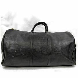 Louis Vuitton Large Black Epi Keepall 60 Duffle GM 860932