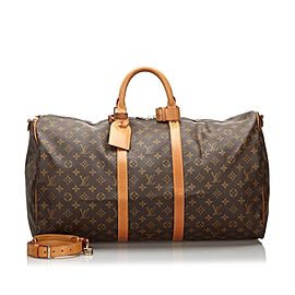 Louis Vuitton Monogram Keepall Bandouliere 55 Boston Duffle GM with Strap 861470