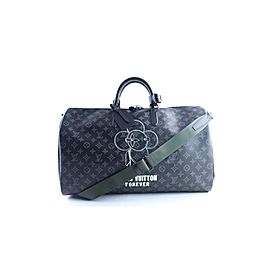 Louis Vuitton Monogram Eclipse VivienneKeepall 50 Bandouliere9LR0604