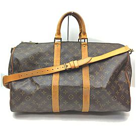 Louis Vuitton Monogram Keepall Bandouliere 45 with Strap 861291