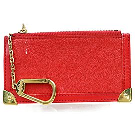 Louis Vuitton Cles Key Pouch Red Suhali Leather 859356