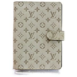 Louis Vuitton 872106 Khaki Monogram Mini Lin Diary Cover Agenda PM