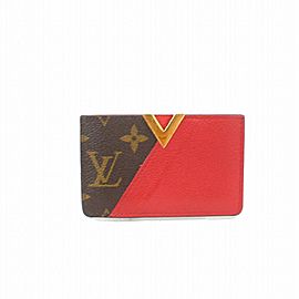 Louis Vuitton Kimono Card Holder Case Wallet Monogram Red Taurillon Leather 872471