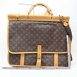 Louis Vuitton Kleber Monogram Sac Chasse Garment 871769 Brown Coated Canvas Weekend/Travel Bag