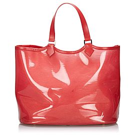 Louis Vuitton Translucent Red Epi Plage Lagoon Bay MM Clear Tote Bag 101lv27