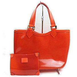 Louis Vuitton Clear Red Epi Plage Mini Lagoon Bay Tote Bag with Pouch 862297