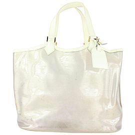 Louis Vuitton Clear White Epi Plage Lagoon Bay Baia Beach Tote 4LZ1021