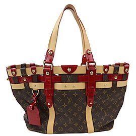 Louis Vuitton Limited Rare Salina Gm 871615 Brown Monogram Ruby Tote