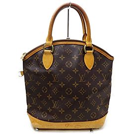 Louis Vuitton Lockit Brown Coated Canvas Satchel 857182