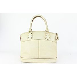 Louis Vuitton Ivory Suhali Leather Lockit PM Dome Bag 820lv88