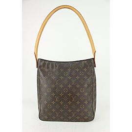 Louis Vuitton Monogram Looping GM Zip Hobo Bag 824lv36