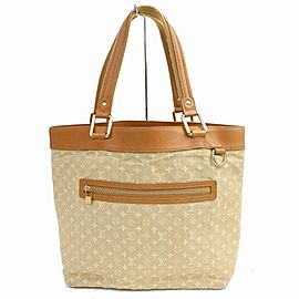 Louis Vuitton Monogram Mini Lin Beige Lucille GM Tote 859019