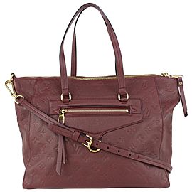 Louis Vuitton Bordeaux Monogram Empreinte Leather Lumineuse PM 2way Tote Bag 15lv729