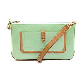 Louis Vuitton Light Green Monogram Vernis Mallory Square Pochette 863361