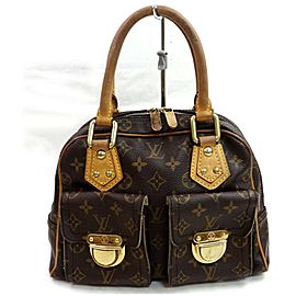 Louis Vuitton Manhattan Pm Monogram Bowler 872487 Brown Coated Canvas Satchel