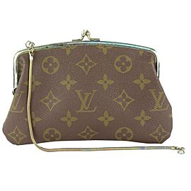 Louis Vuitton Monogram Marais Kisslock Pouch French Twist Coin Purse 1018lv1