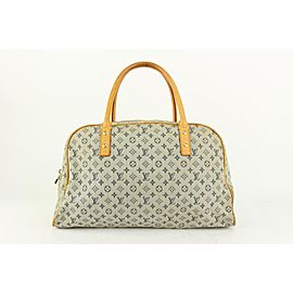 Louis Vuitton Grey x Navy Monogram Mini Lin Marie Boston Bag 917lv6