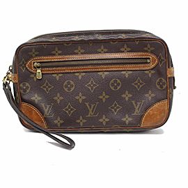 Louis Vuitton Marly Dragonne Marly Monogram Gm 869497 Brown Coated Canvas Clutch