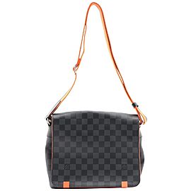 Louis Vuitton Orange Racer Damier Graphite District PM Messenger Crossbody 862041