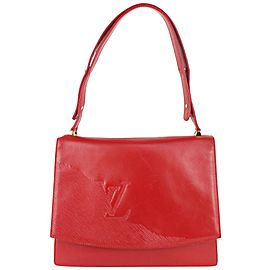 Louis Vuitton Red Leather Opera Line Delphes Messenger Flap Bag 1013lv9