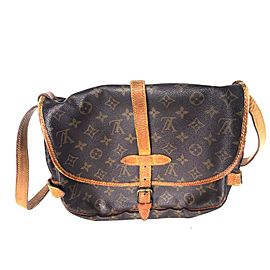 Louis Vuitton Messenger Saumur Monogram 30 3lv615 Brown Coated Canvas Cross Body Bag