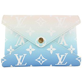 Louis Vuitton Blue Monogram By the Pool Kirigami MM Envelope Pouch Bag 799lvs46