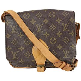 Louis Vuitton Monogram Cartouchiere MM Crossbody Bag 0lv38