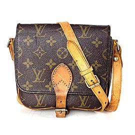 Louis Vuitton Monogram Cartouchiere Pm 2la528 Brown Coated Canvas Cross Body Bag