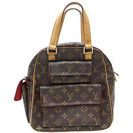 Louis Vuitton Monogram Excentri-cite 871632 Brown Coated Canvas Satchel