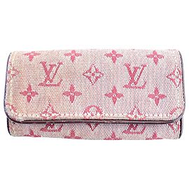 Louis Vuitton Monogram Mini Lin Multicles 4 Key Holder 20lr0320 Pink Canvas Clutch