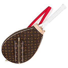 Louis Vuitton Monogram Tennis Racket Cover with 3 Ball Set 106lv18