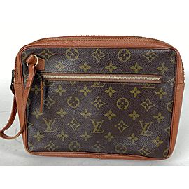 Louis Vuitton Monogram Wristlet Pouch 33la539 Brown Coated Canvas Clutch