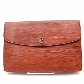 Louis Vuitton Brown Epi Montaigne Clutch 867317