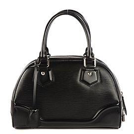 Louis Vuitton Black Epi Noir Montaigne PM Bowler 860764