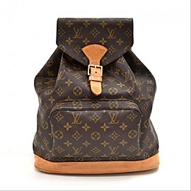 Louis Vuitton Montsouris Gm Monogram Large 12lva624 Brown Coated Canvas Backpack