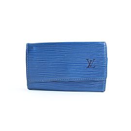 Louis Vuitton Multicles 6 Key Holder 12lr0618 Blue Epi Leather Clutch