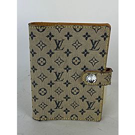 Louis Vuitton Monogram Mini Lin Agenda Blue Navy 10lv62