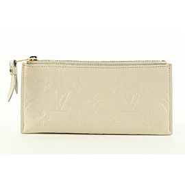 Louis Vuitton Neige Ivory Monogram Empreinte Leather Zip Pouch 89lvs427