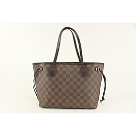 Louis Vuitton Small Damier Ebene Neverfull PM Tote Bag 123lv23